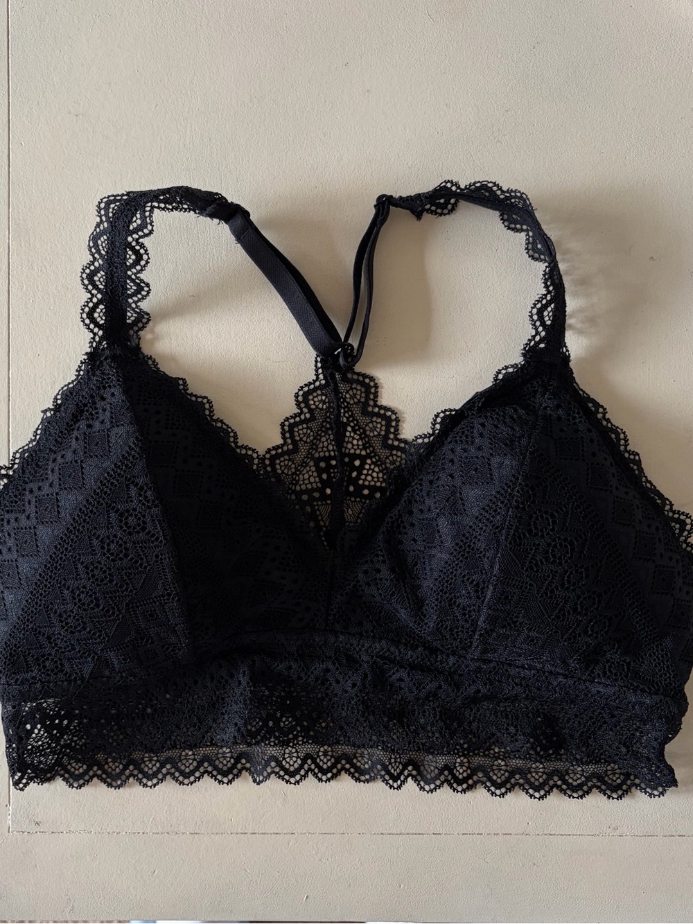 black lace bralette
